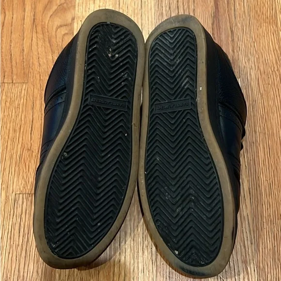 Saint Laurent Black Leather Sneakers - Picture 7 of 9